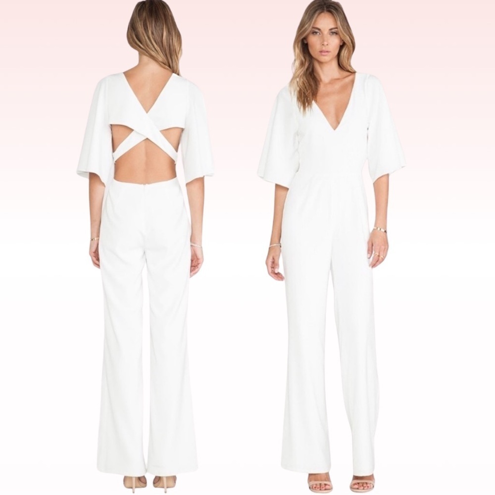 LOVERS + FRIENDS Ivory White Star Gazer Jumpsuit (Sz S)